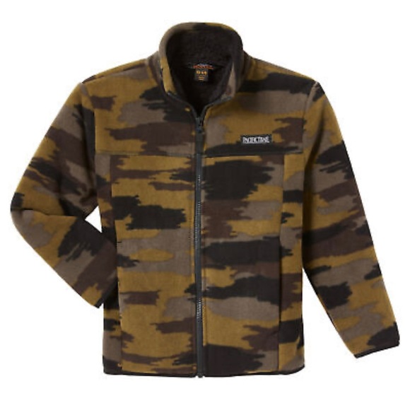 Boys Pacific Trail Youth Fleece Zip Jacket Size 5/6 7/8 10/12 14/16 Green Camo - Picture 2 of 6